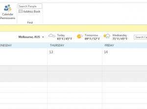New Weather Feature in Outlook 2013