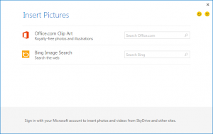 New Insert Online Pictures feature in Outlook 2013