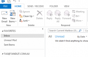 New Unread Email Filter in Outlook 2013
