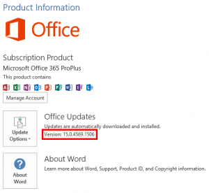 Microsoft Office 365 ProPlus Version