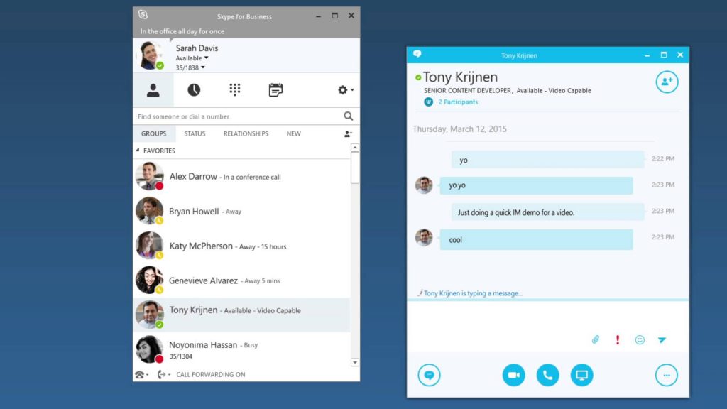 Skype for Business Instant Messaging