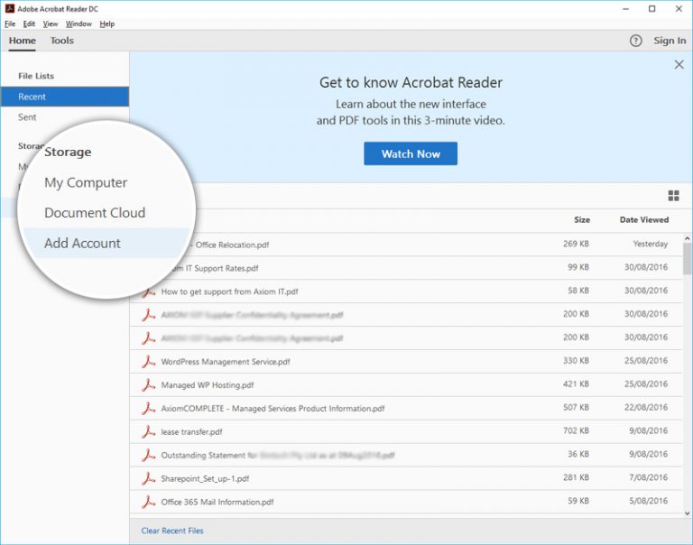 Open and save adobe pdf files directly to sharepoint online office 365